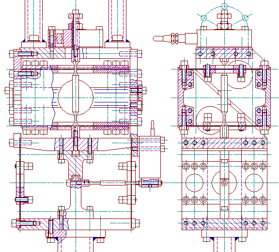 Zeichnung 2-Komponenten-Kraftmeßsystem